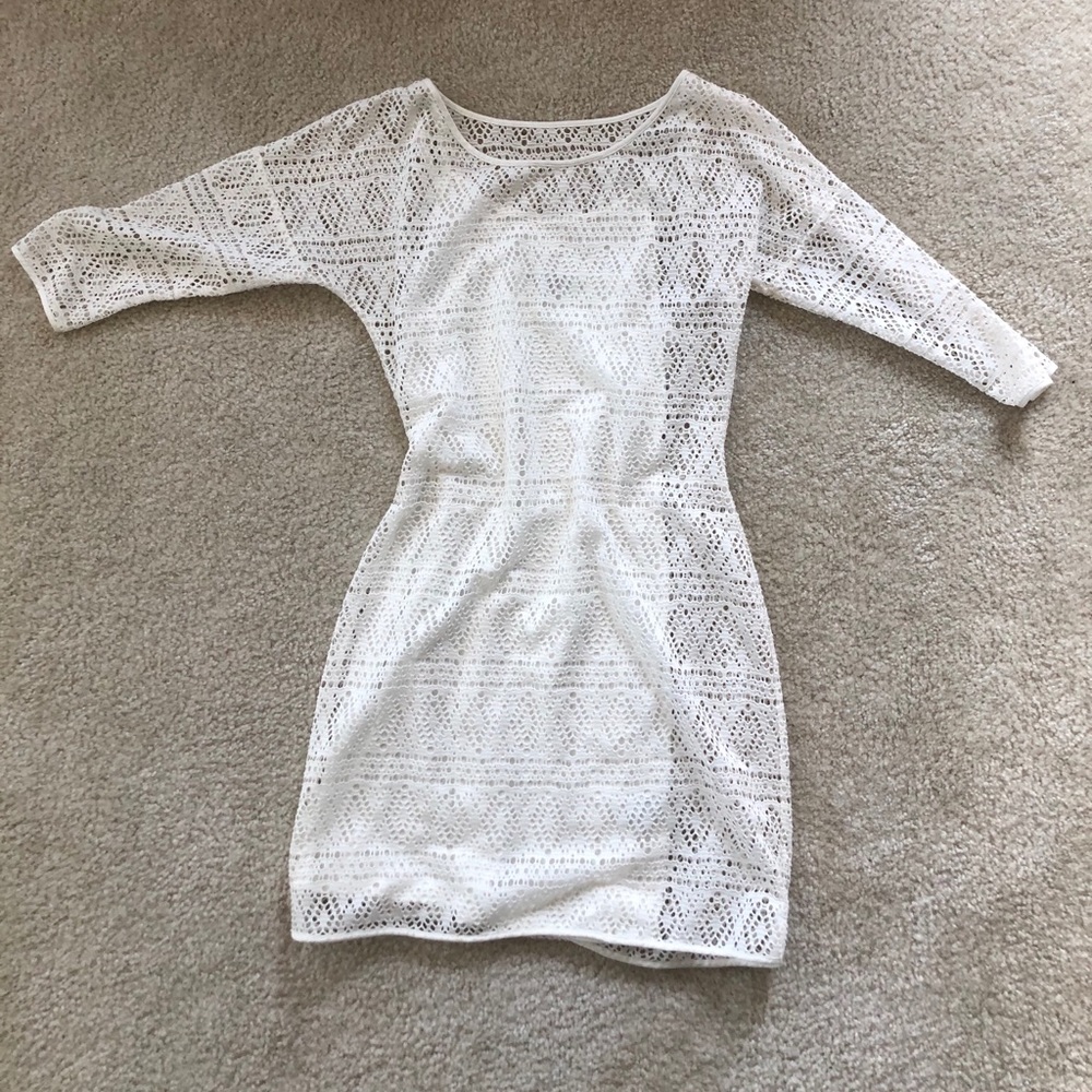 Geometric lace dress